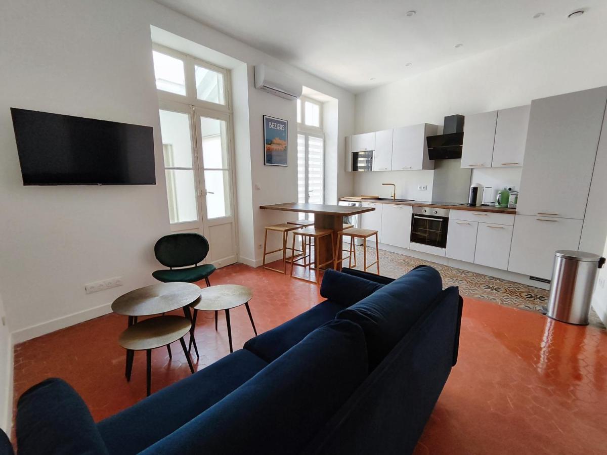 Bright And Modern 3-Bedroom Apartment, 90M2 With Air Condition, In Beziers Exterior photo