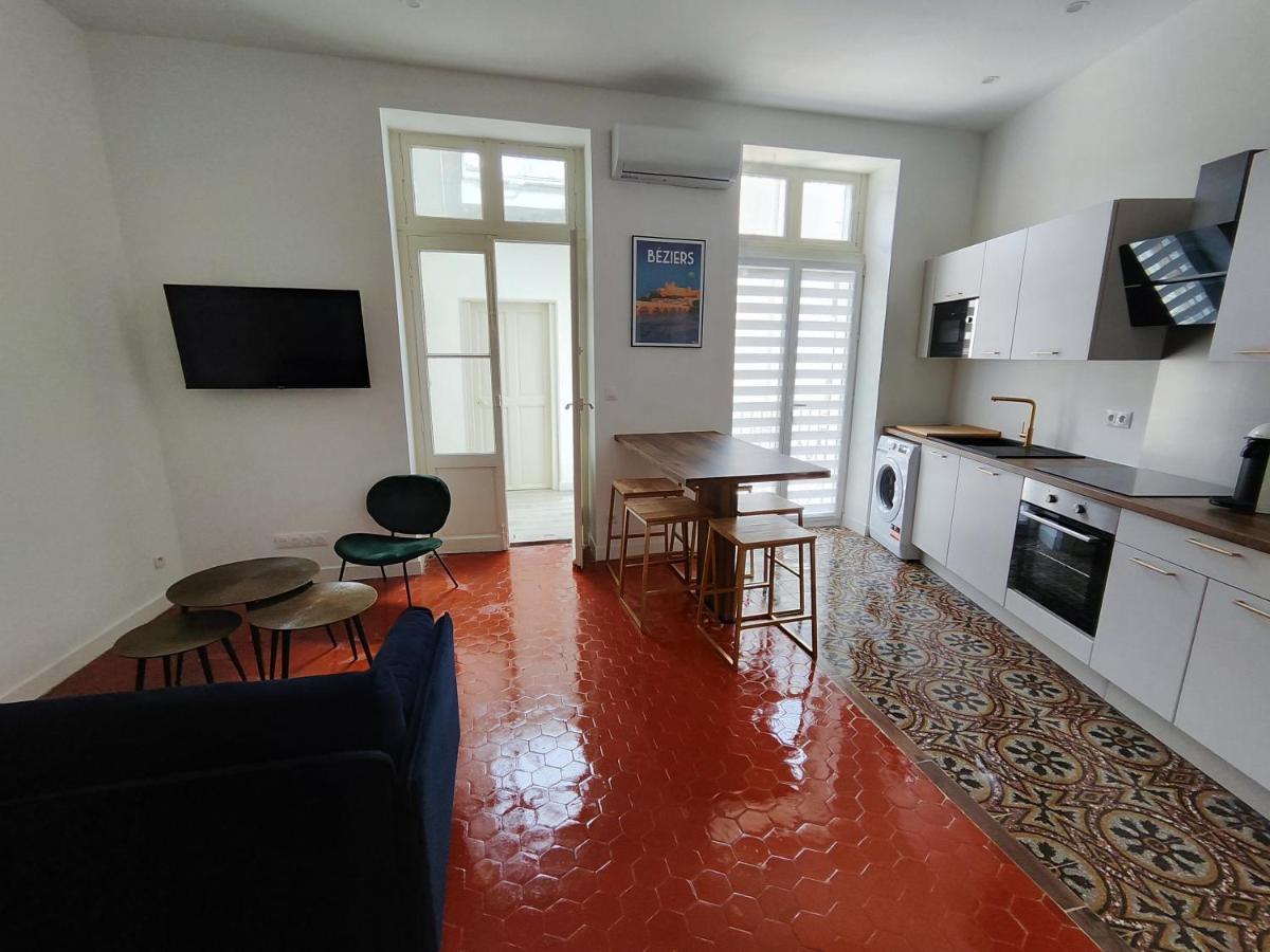 Bright And Modern 3-Bedroom Apartment, 90M2 With Air Condition, In Beziers Exterior photo